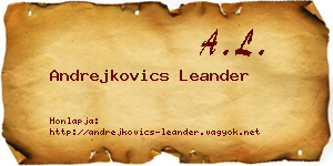 Andrejkovics Leander névjegykártya